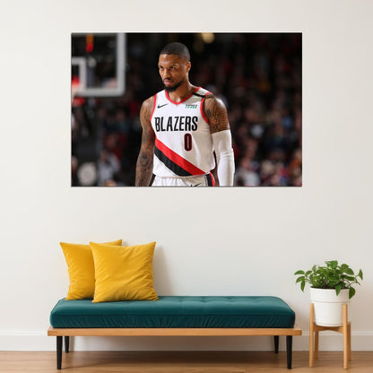 Damian Lillard Portland Basketball Star Poster Wall Art Print Home Wall Decor