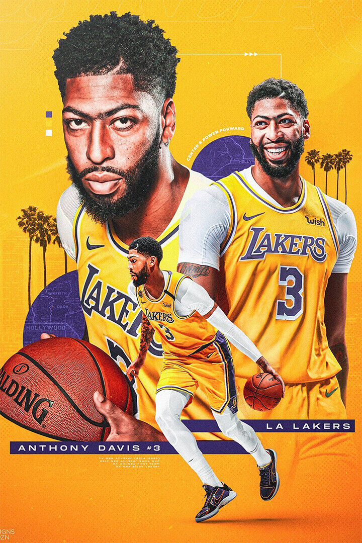 Anthony Davis Los Angeles Basketball Poster Wall Art Print Home Wall Decor
