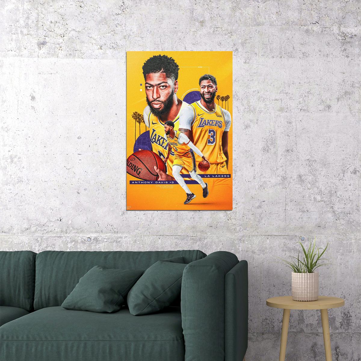 Anthony Davis Los Angeles Basketball Poster Wall Art Print Home Wall Decor