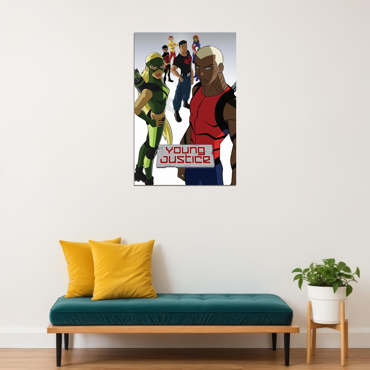 Dc Young Justice Kid Hero Fight Anime Poster Wall Art Print Home Wall Decor