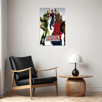 Dc Young Justice Kid Hero Fight Anime Poster Wall Art Print Home Wall Decor