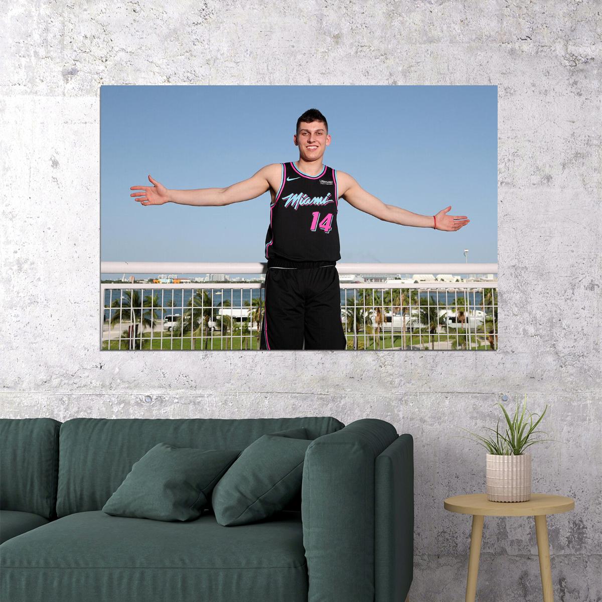 Tyler Herro Miami Basketball Star Poster Wall Art Print Home Wall Decor