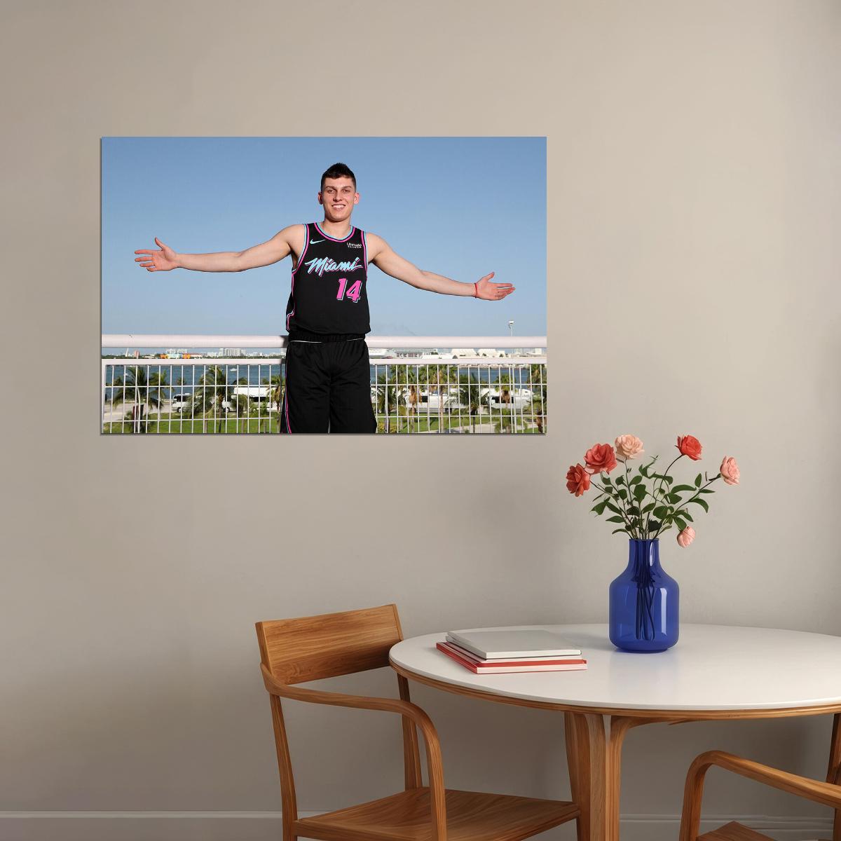 Tyler Herro Miami Basketball Star Poster Wall Art Print Home Wall Decor