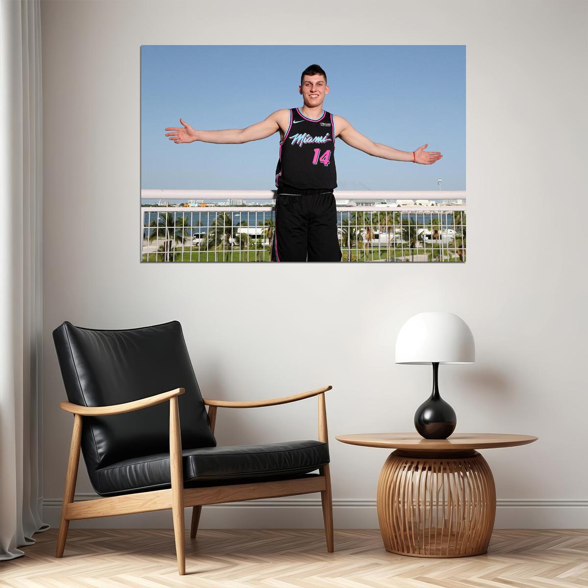 Tyler Herro Miami Basketball Star Poster Wall Art Print Home Wall Decor