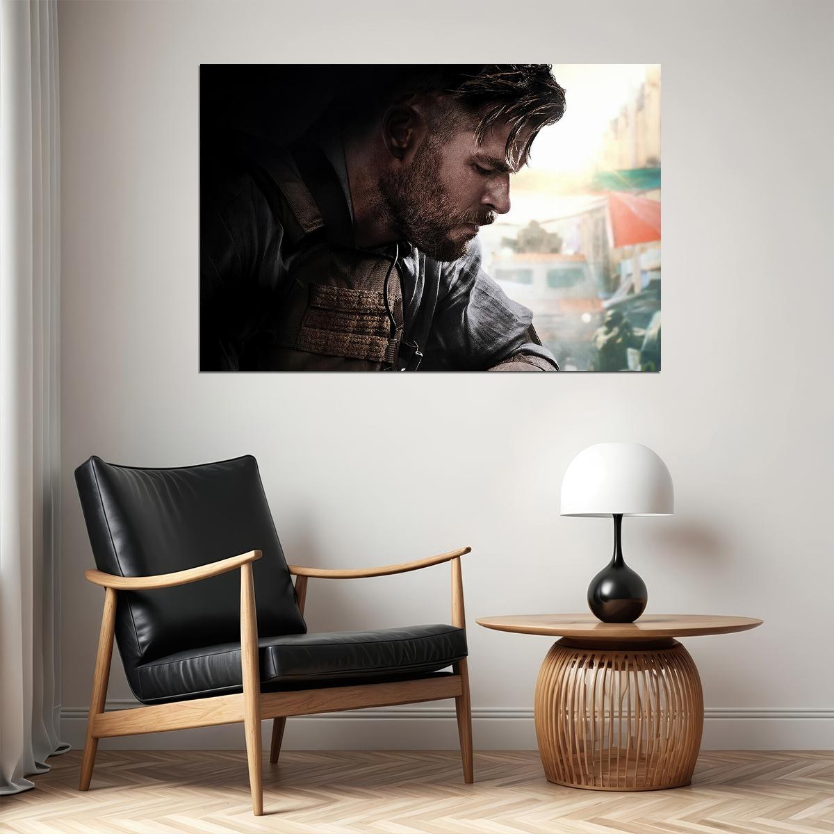 Extraction Chris Hemsworth Fight Hot Movie Poster Wall Art Print Home Wall Decor