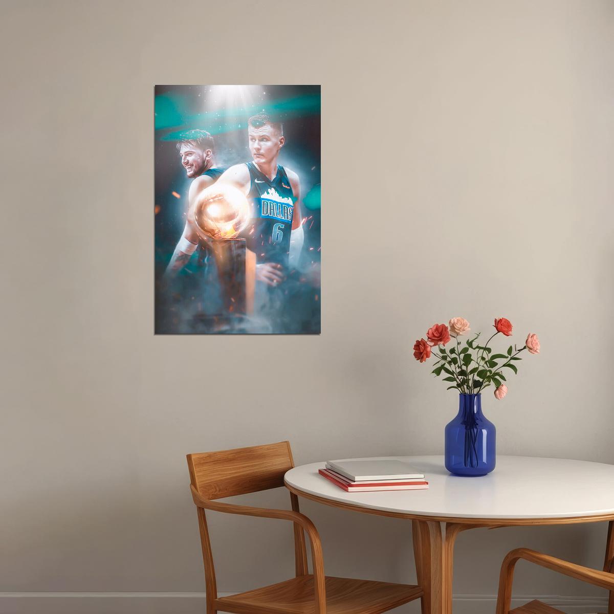 Kristaps Porzingis Dallas Star Poster Wall Art Print Home Wall Decor