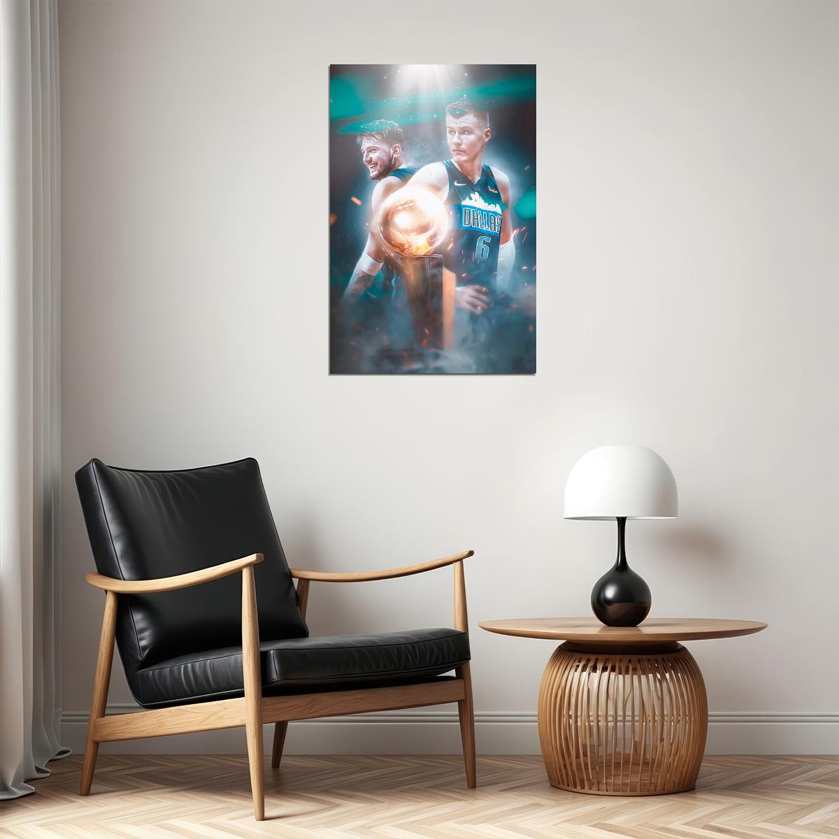 Kristaps Porzingis Dallas Star Poster Wall Art Print Home Wall Decor
