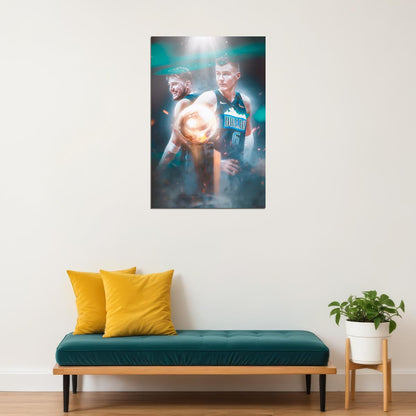 Kristaps Porzingis Dallas Star Poster Wall Art Print Home Wall Decor