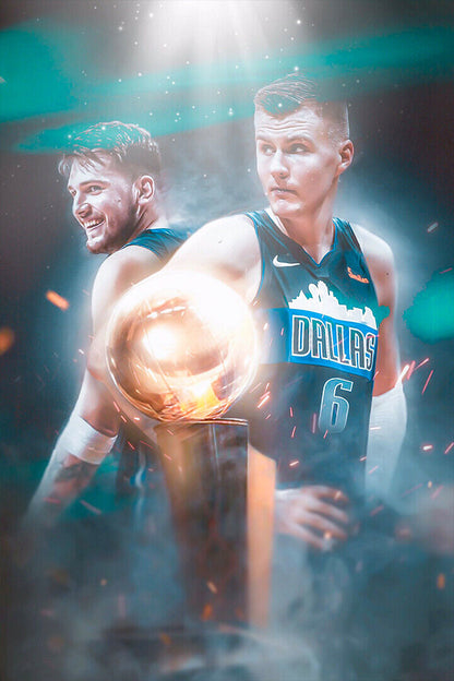 Kristaps Porzingis Dallas Star Poster Wall Art Print Home Wall Decor