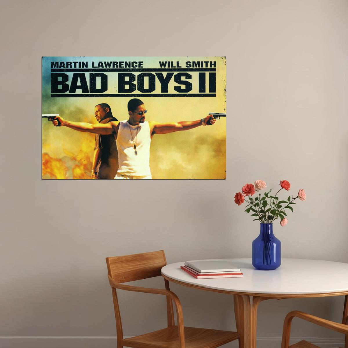 Bad Boys 2 Will Smith Fight Action Movie Poster Wall Art Print Home Wall Decor