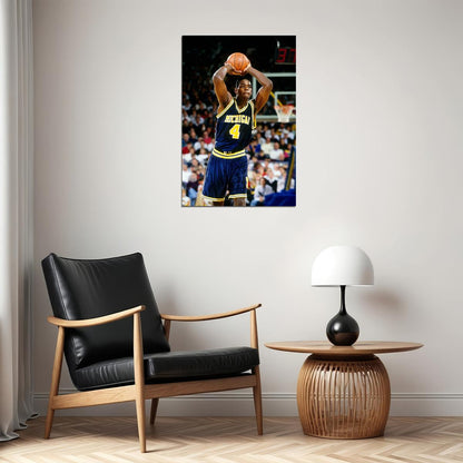 Chris Webber Usa Dunk Block Basketball Poster Wall Art Print Home Wall Decor