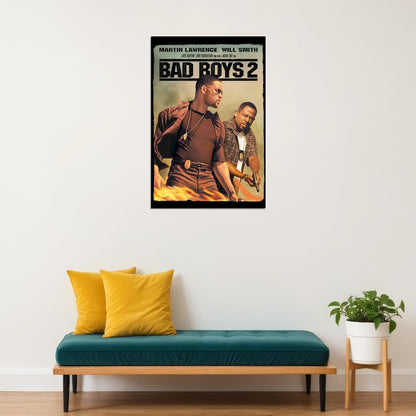 Bad Boys 2 Will Smith Fight Adventure Movie Poster Wall Art Print Home Wall Decor