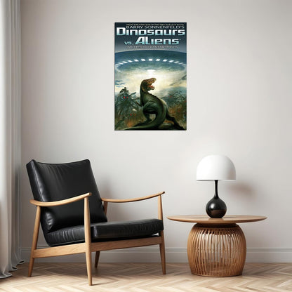 Grant Morrison Dinosaurs Vs Aliens Cover Poster Wall Art Print Home Wall Decor