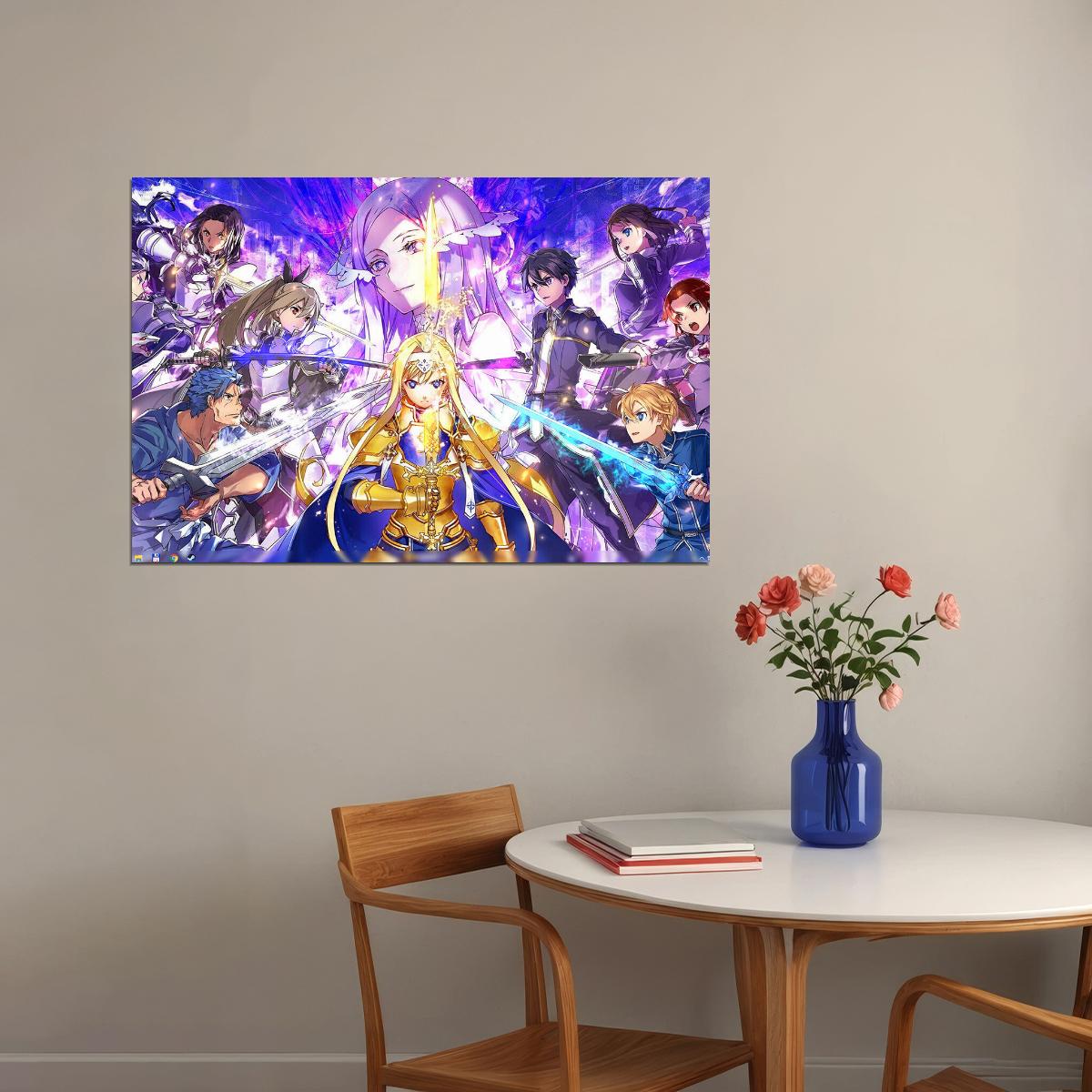 Sword Art Online Adventure Action Anime Poster Wall Art Print Home Wall Decor