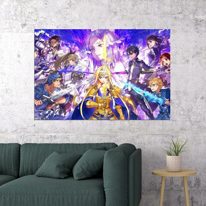 Sword Art Online Adventure Action Anime Poster Wall Art Print Home Wall Decor