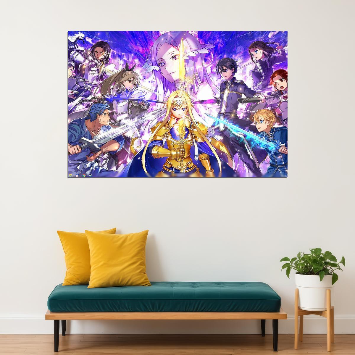 Sword Art Online Adventure Action Anime Poster Wall Art Print Home Wall Decor