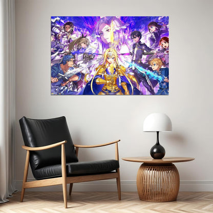 Sword Art Online Adventure Action Anime Poster Wall Art Print Home Wall Decor