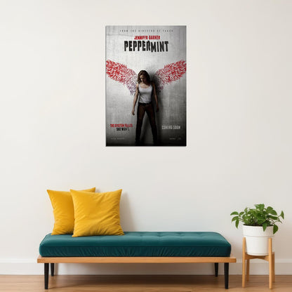 Peppermint 2018 Jennifer Garner Fight Movie Poster Wall Art Print Home Wall Decor