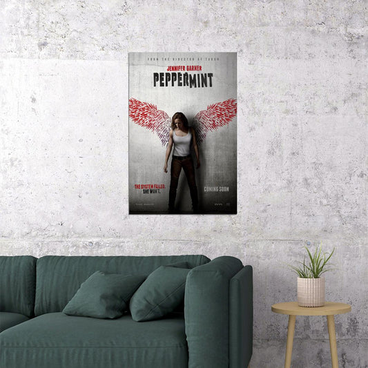 Peppermint 2018 Jennifer Garner Fight Movie Poster Wall Art Print Home Wall Decor