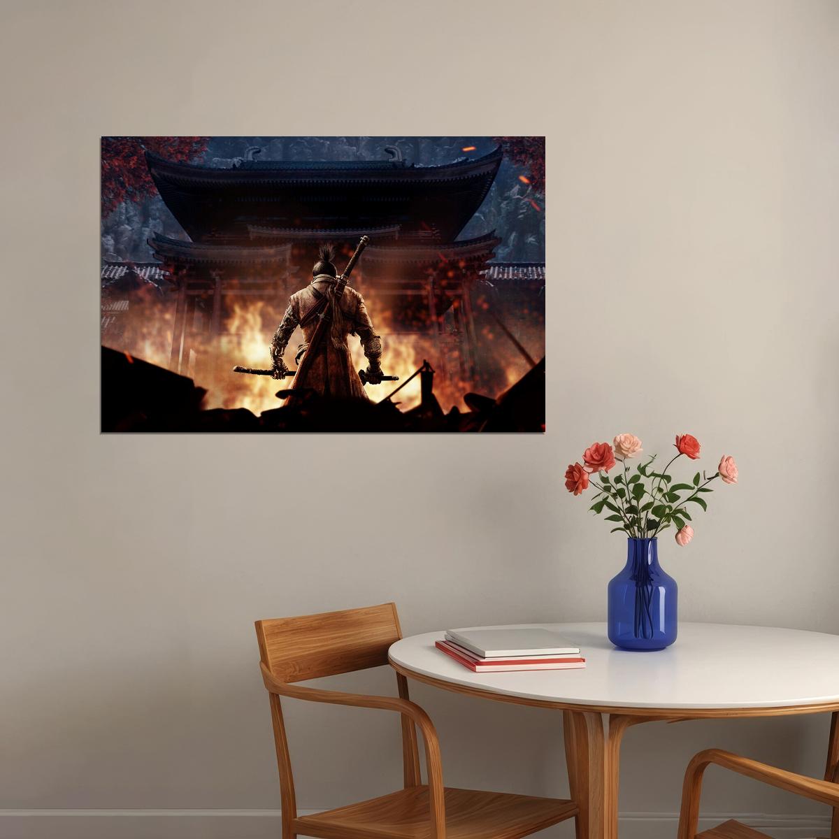 Sekiro Shadows Die Twice Fight Tv Game Poster Wall Art Print Home Wall Decor
