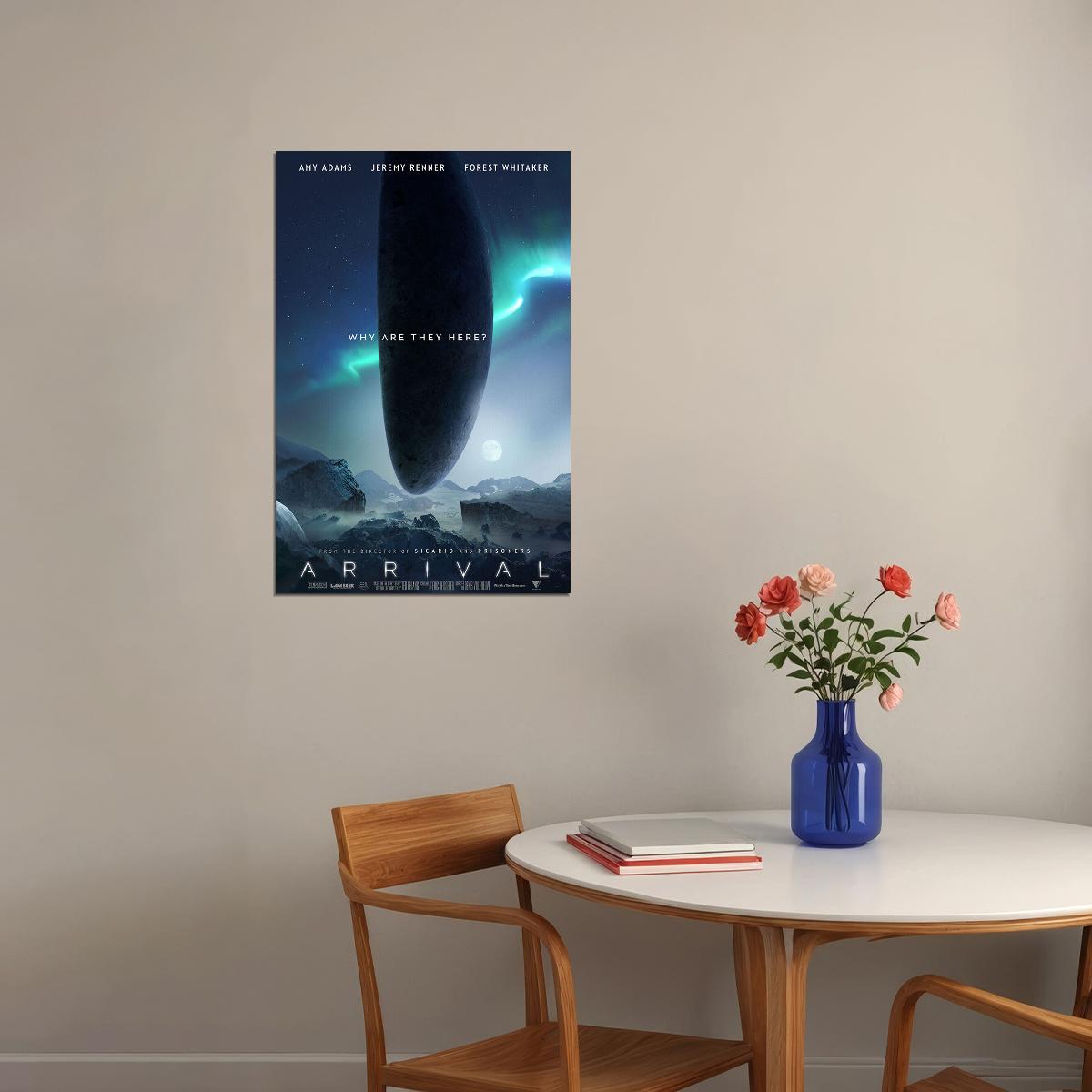 Arrival Amy Adams Jeremy Renner 2016 Movie Poster Wall Art Print Home Wall Decor
