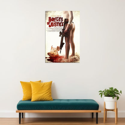 Bullets Of Justice Science Fiction Fight Movie Poster Wall Art Print Home Wall Decor