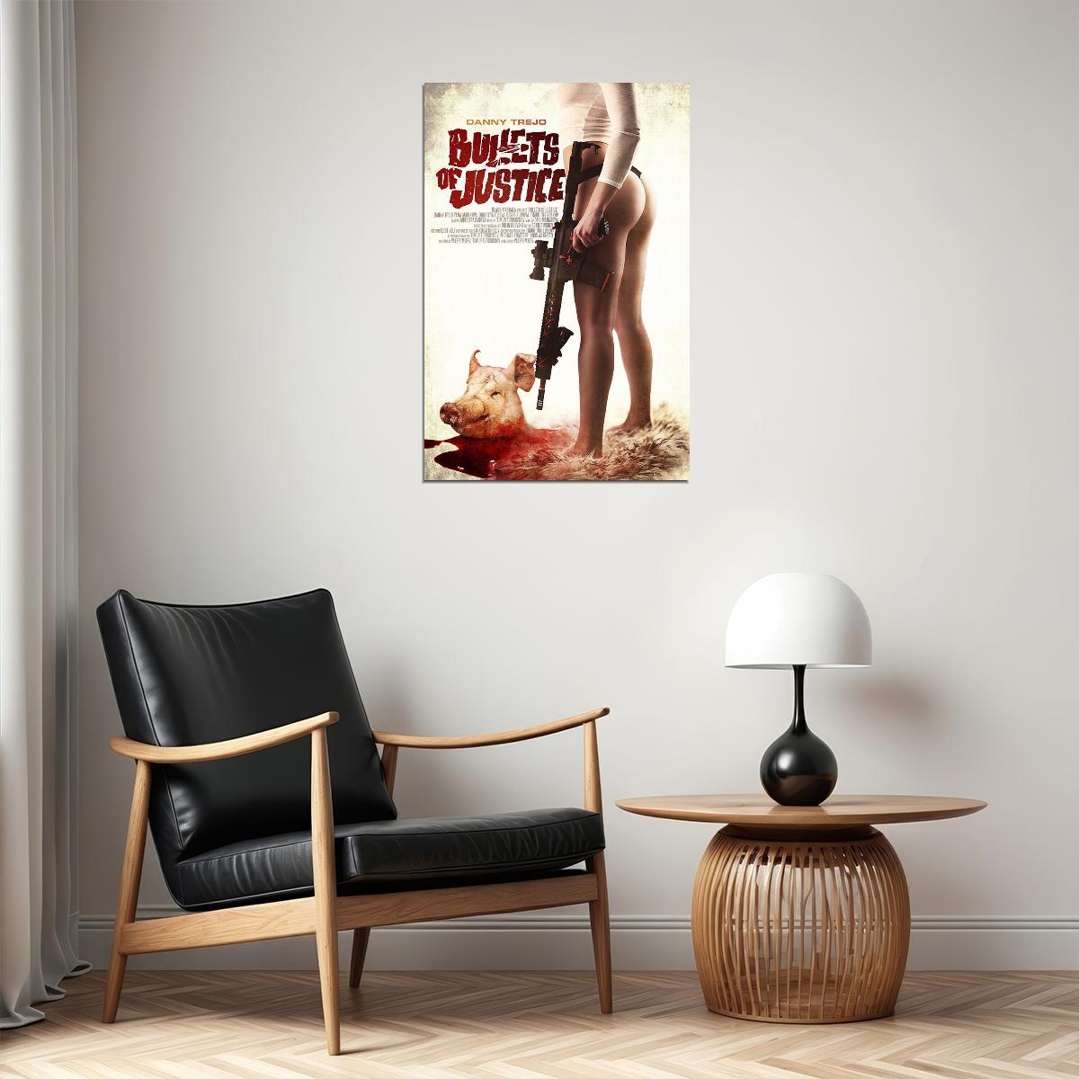 Bullets Of Justice Science Fiction Fight Movie Poster Wall Art Print Home Wall Decor
