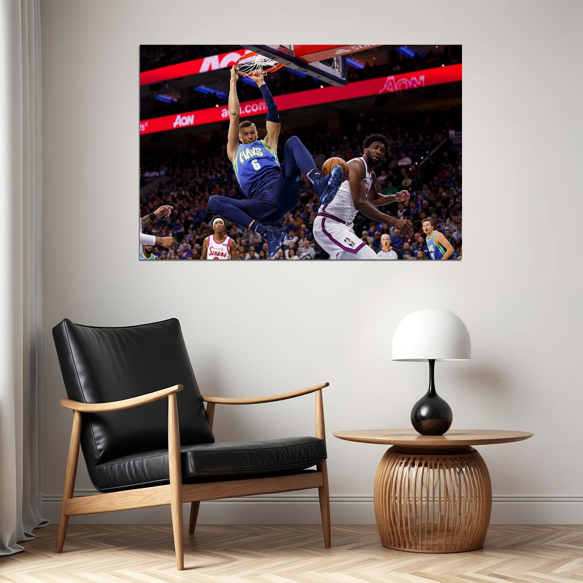 Kristaps Porzingis Dallas Star Poster Wall Art Print Home Wall Decor