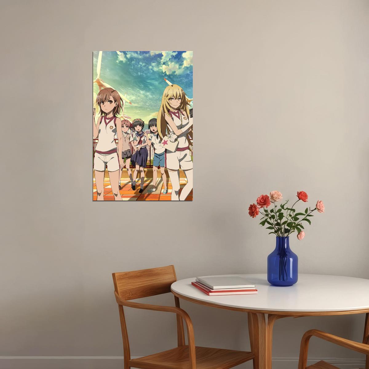 To Aru Kagaku No Railgun Misaka Mikoto Anime Poster Wall Art Print Home Wall Decor