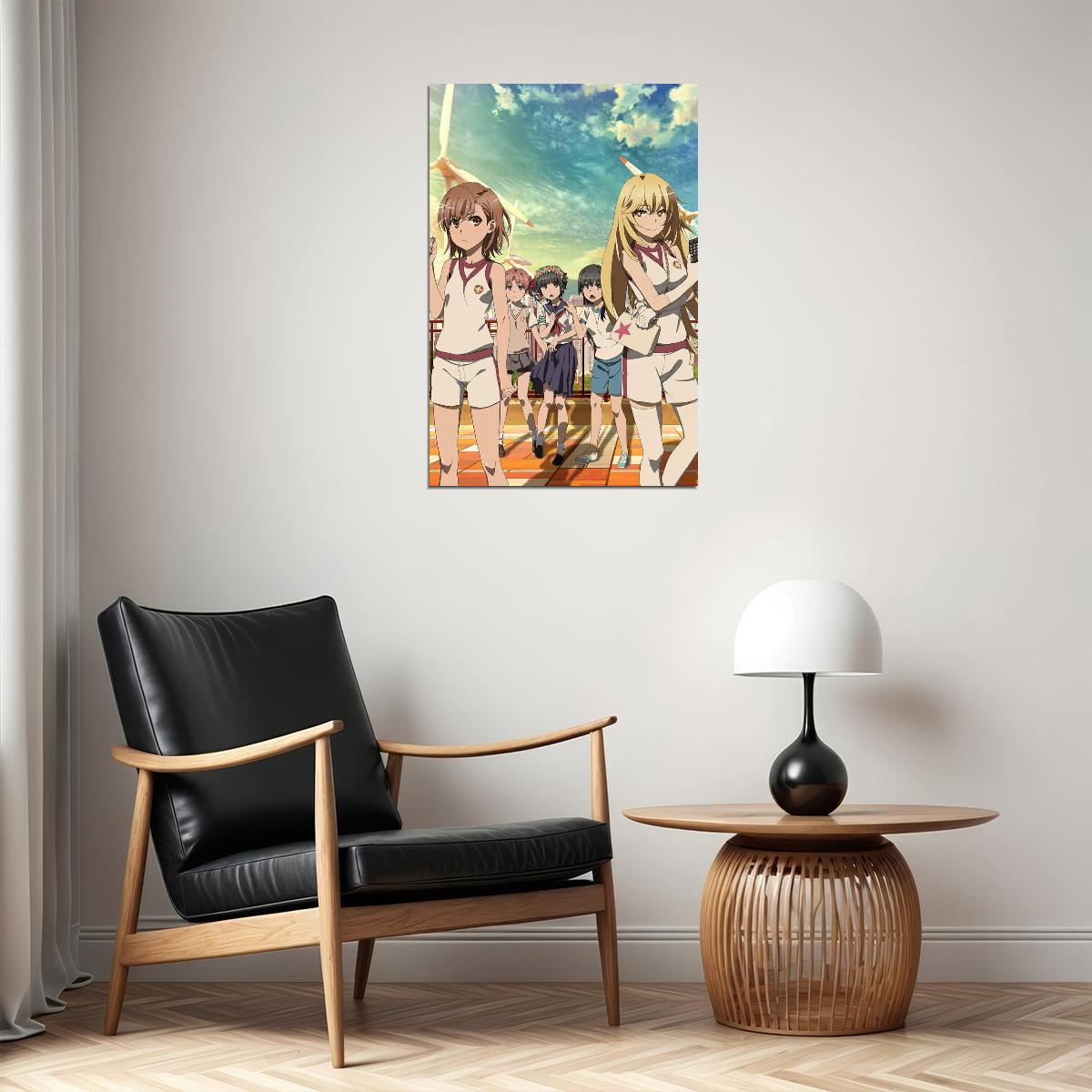 To Aru Kagaku No Railgun Misaka Mikoto Anime Poster Wall Art Print Home Wall Decor