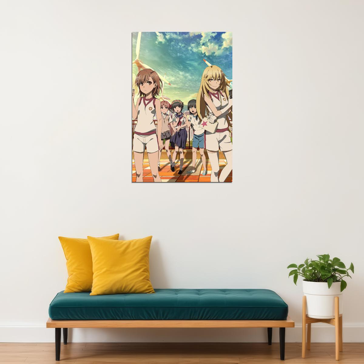 To Aru Kagaku No Railgun Misaka Mikoto Anime Poster Wall Art Print Home Wall Decor