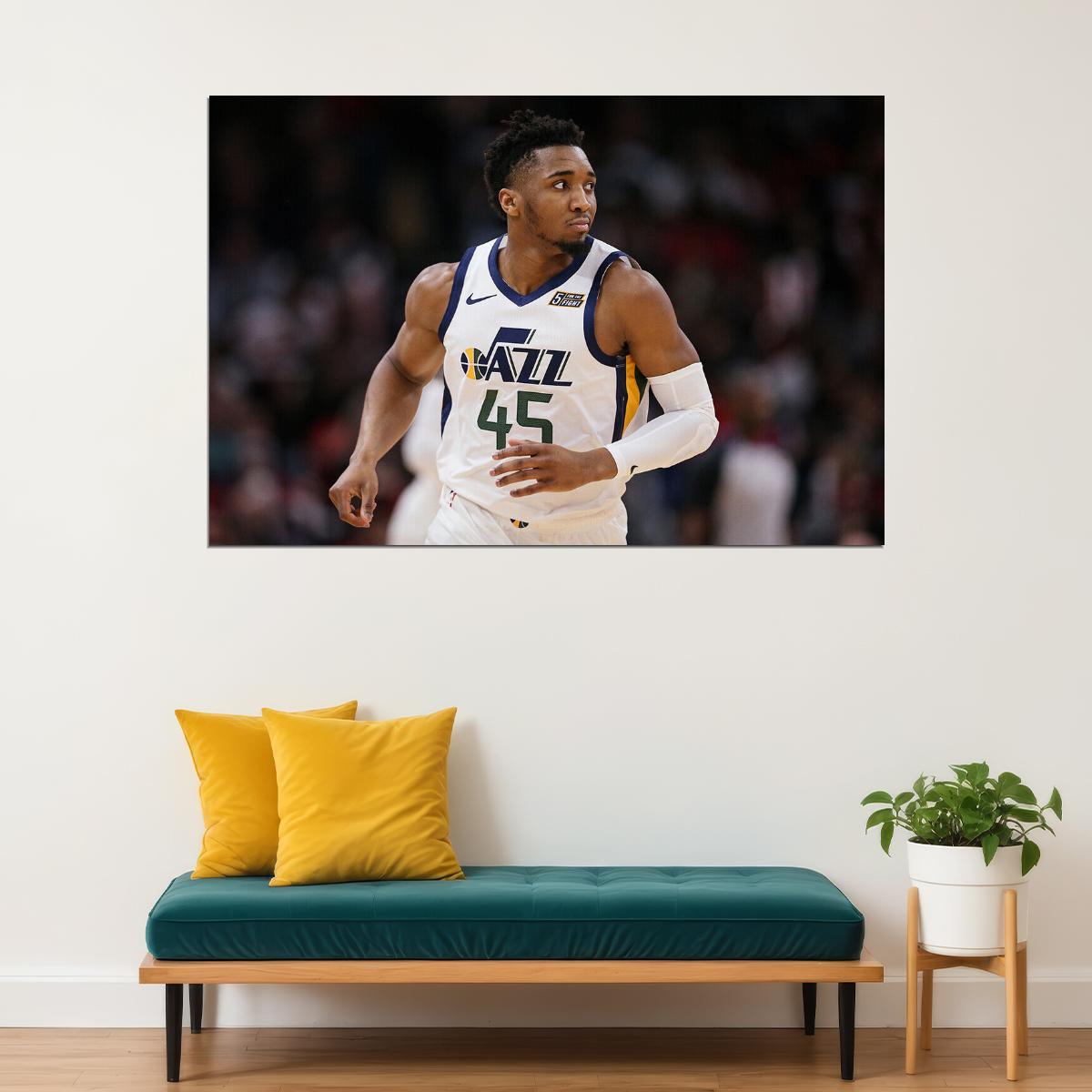 Donovan Mitchell Utah Basketball Star Poster Wall Art Print Home Wall Decor