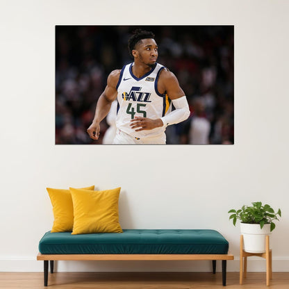 Donovan Mitchell Utah Basketball Star Poster Wall Art Print Home Wall Decor