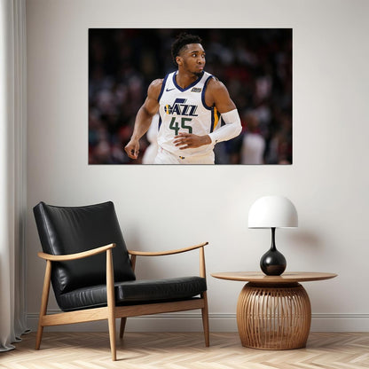Donovan Mitchell Utah Basketball Star Poster Wall Art Print Home Wall Decor