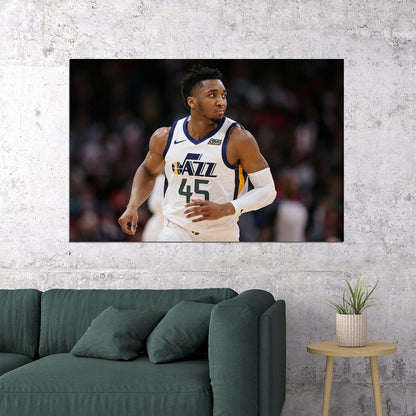 Donovan Mitchell Utah Basketball Star Poster Wall Art Print Home Wall Decor
