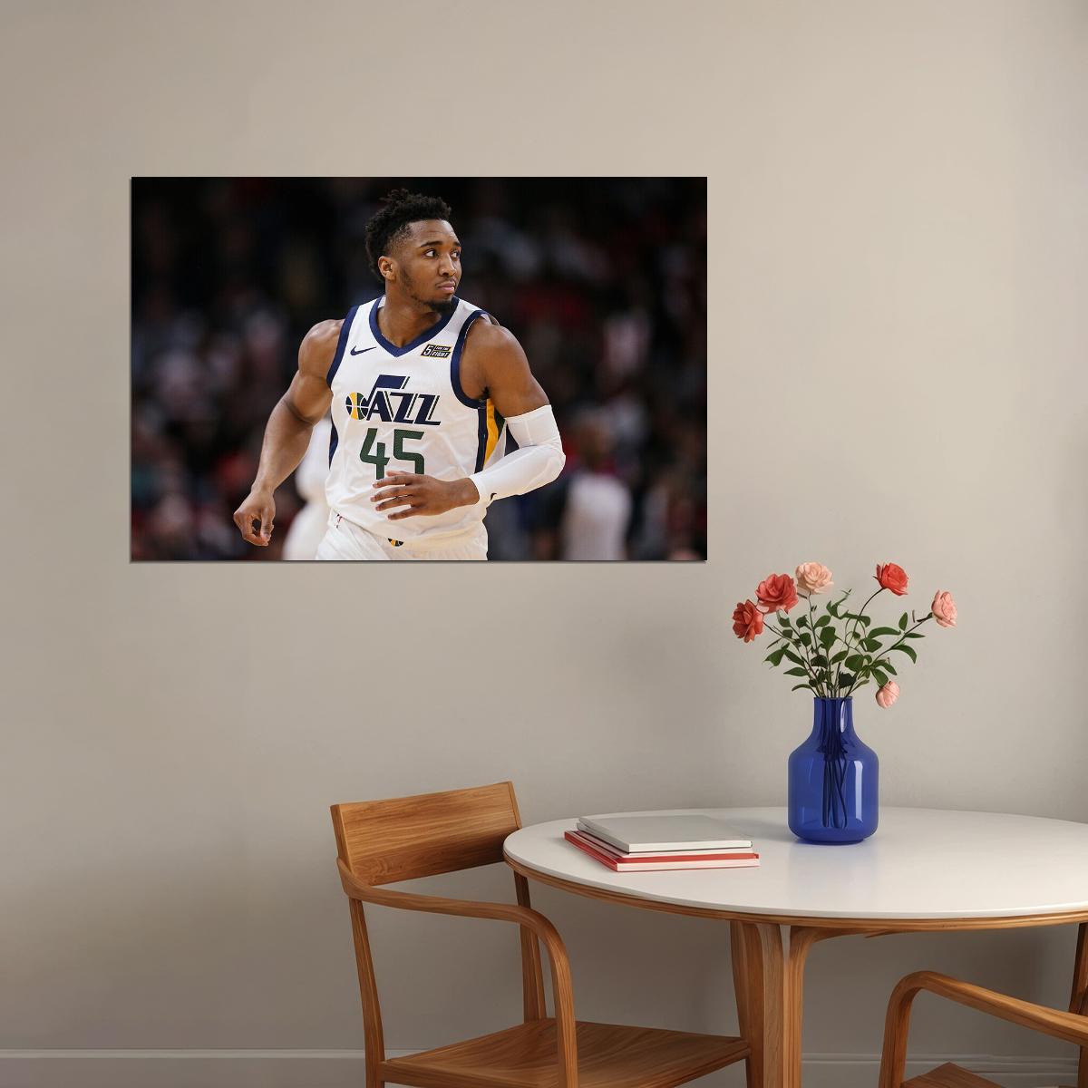 Donovan Mitchell Utah Basketball Star Poster Wall Art Print Home Wall Decor