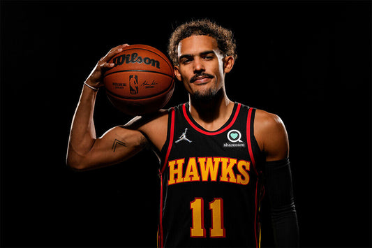 Trae Young Atlanta 3 Point Basketball Star Poster Wall Art Print Home Wall Decor