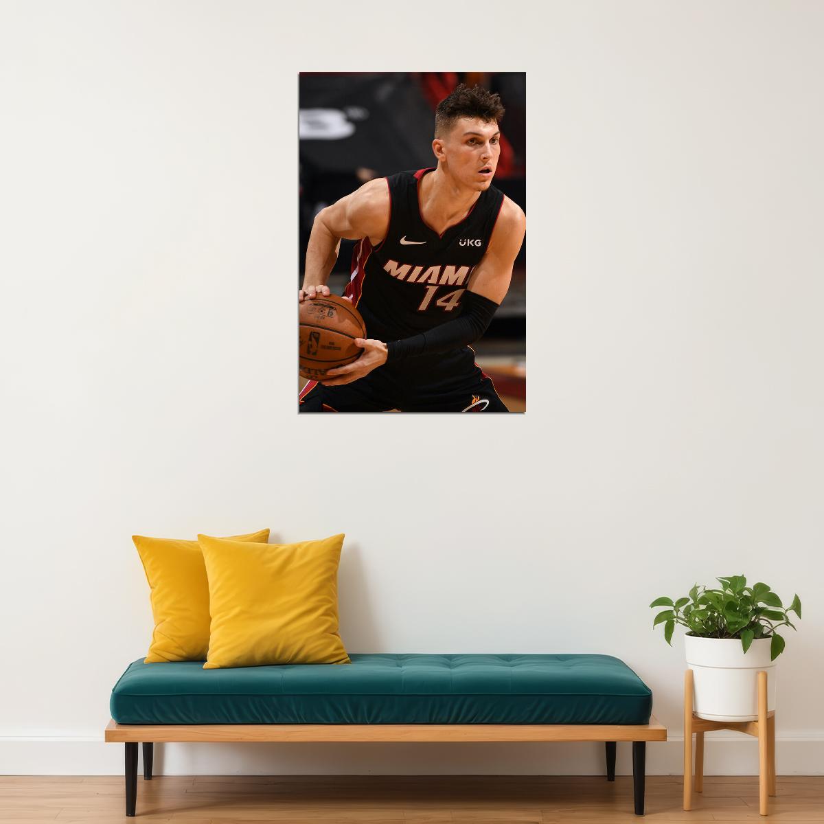 Tyler Herro Miami Basketball Star Poster Wall Art Print Home Wall Decor
