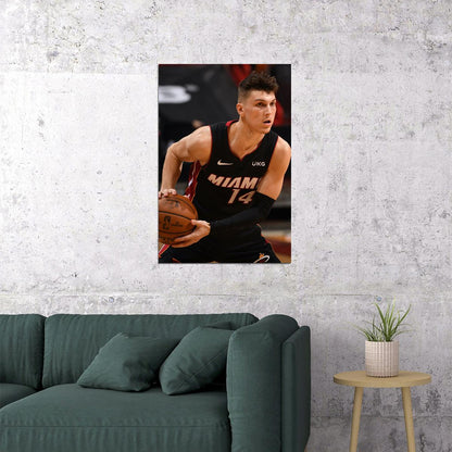 Tyler Herro Miami Basketball Star Poster Wall Art Print Home Wall Decor