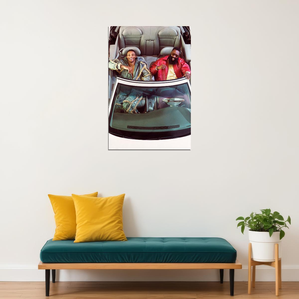 Russell Westbrook Houston Basketball Poster Wall Art Print Home Wall Decor