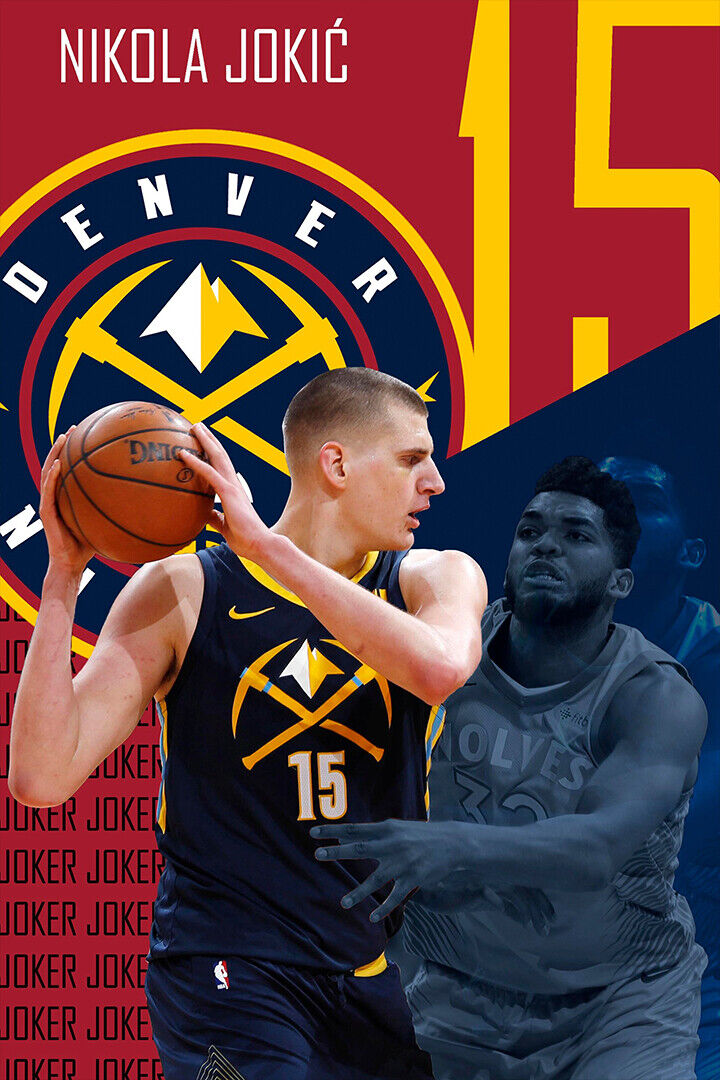 Nikola Jokic Denver Basketball Star Poster Wall Art Print Home Wall Decor