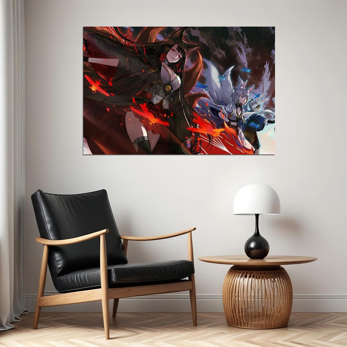 Azur Lane Z23 Ship War Japan Anime Game Poster Wall Art Print Home Wall Decor