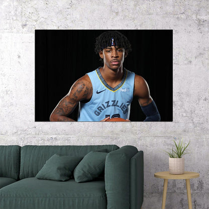 Ja Morant Memphis Basketball Poster Wall Art Print Home Wall Decor