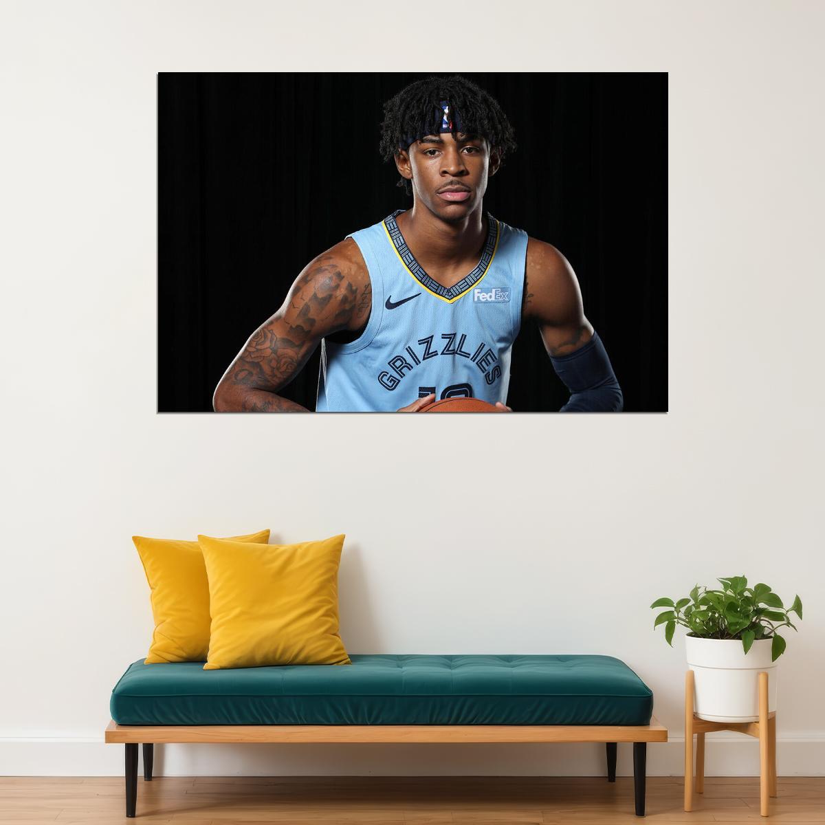 Ja Morant Memphis Basketball Poster Wall Art Print Home Wall Decor