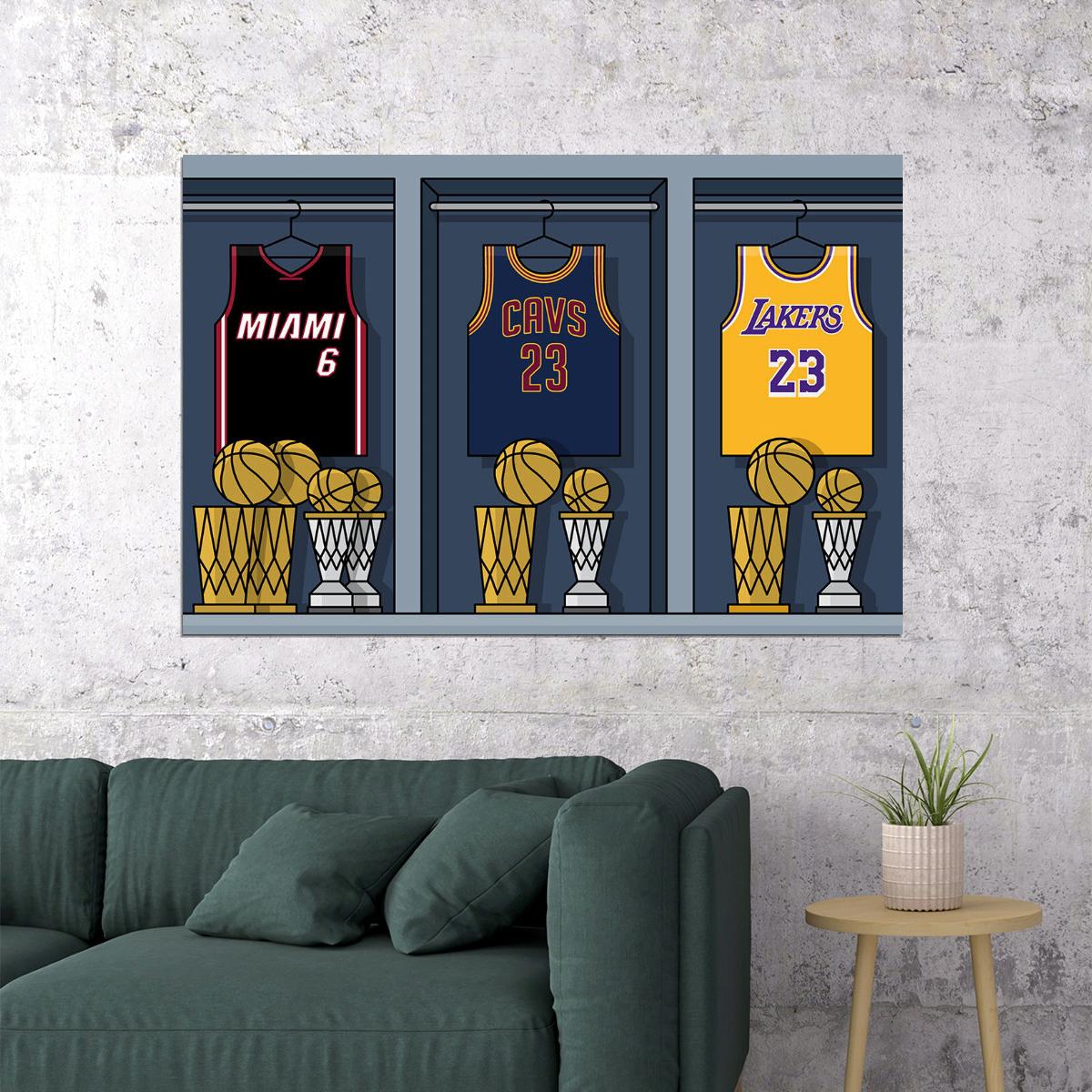 Lebron James 23 La Basketball Poster Wall Art Print Home Wall Decor