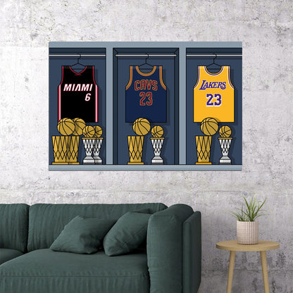 Lebron James 23 La Basketball Poster Wall Art Print Home Wall Decor