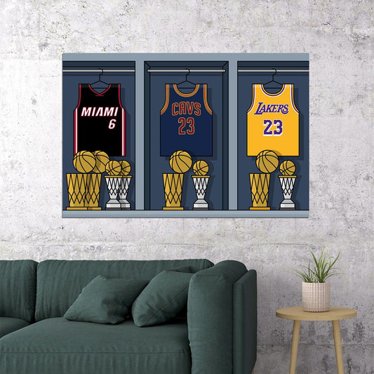 Lebron James 23 La Basketball Poster Wall Art Print Home Wall Decor