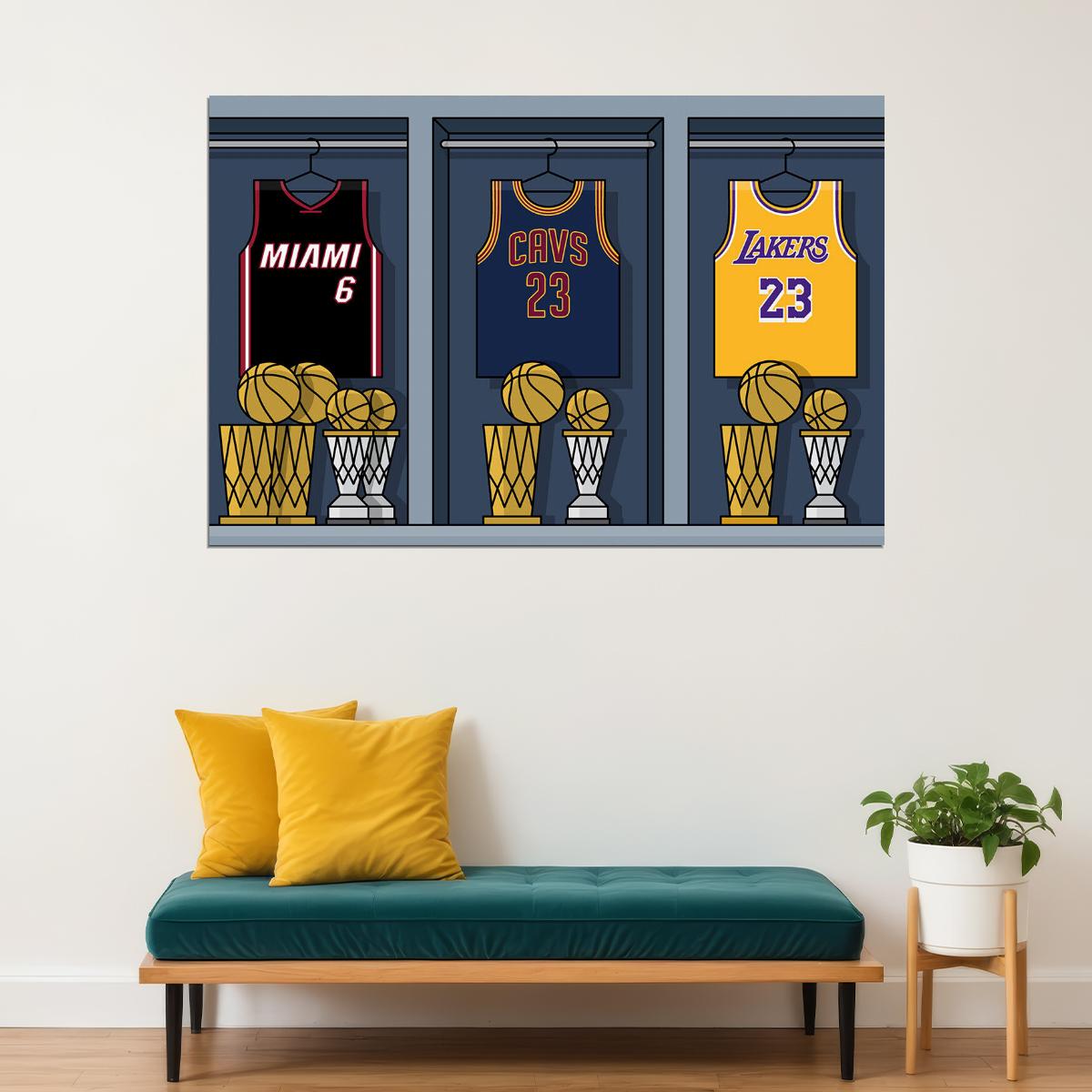 Lebron James 23 La Basketball Poster Wall Art Print Home Wall Decor