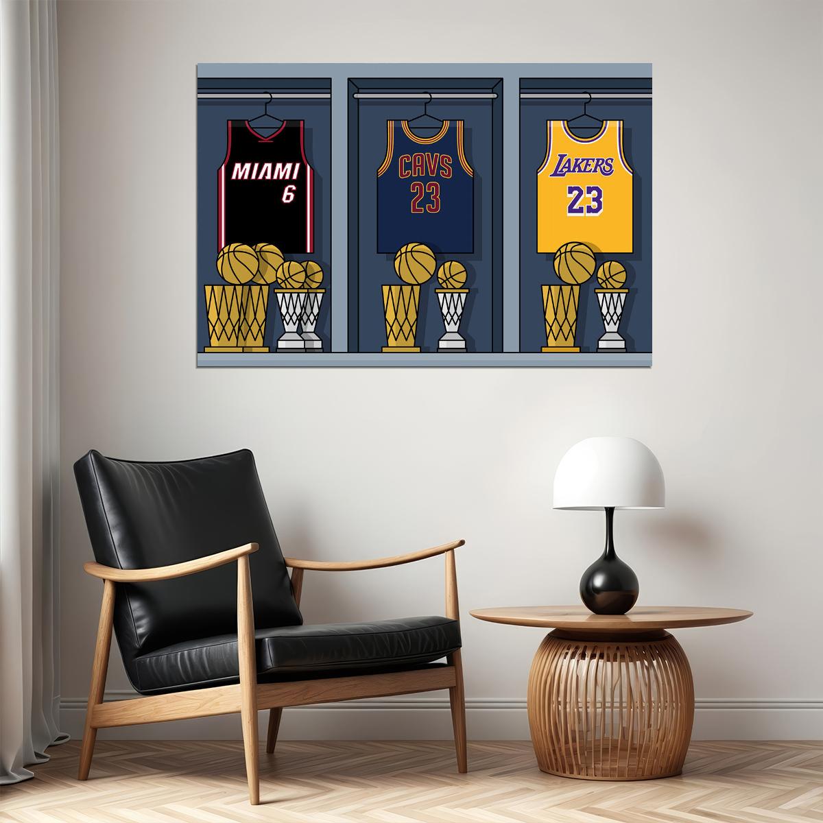 Lebron James 23 La Basketball Poster Wall Art Print Home Wall Decor