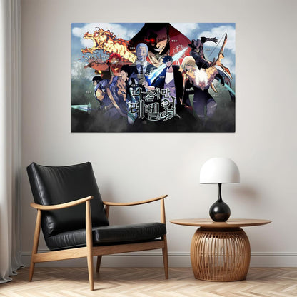 Solo Leveling War Monster Fight Video Game Poster Wall Art Print Home Wall Decor